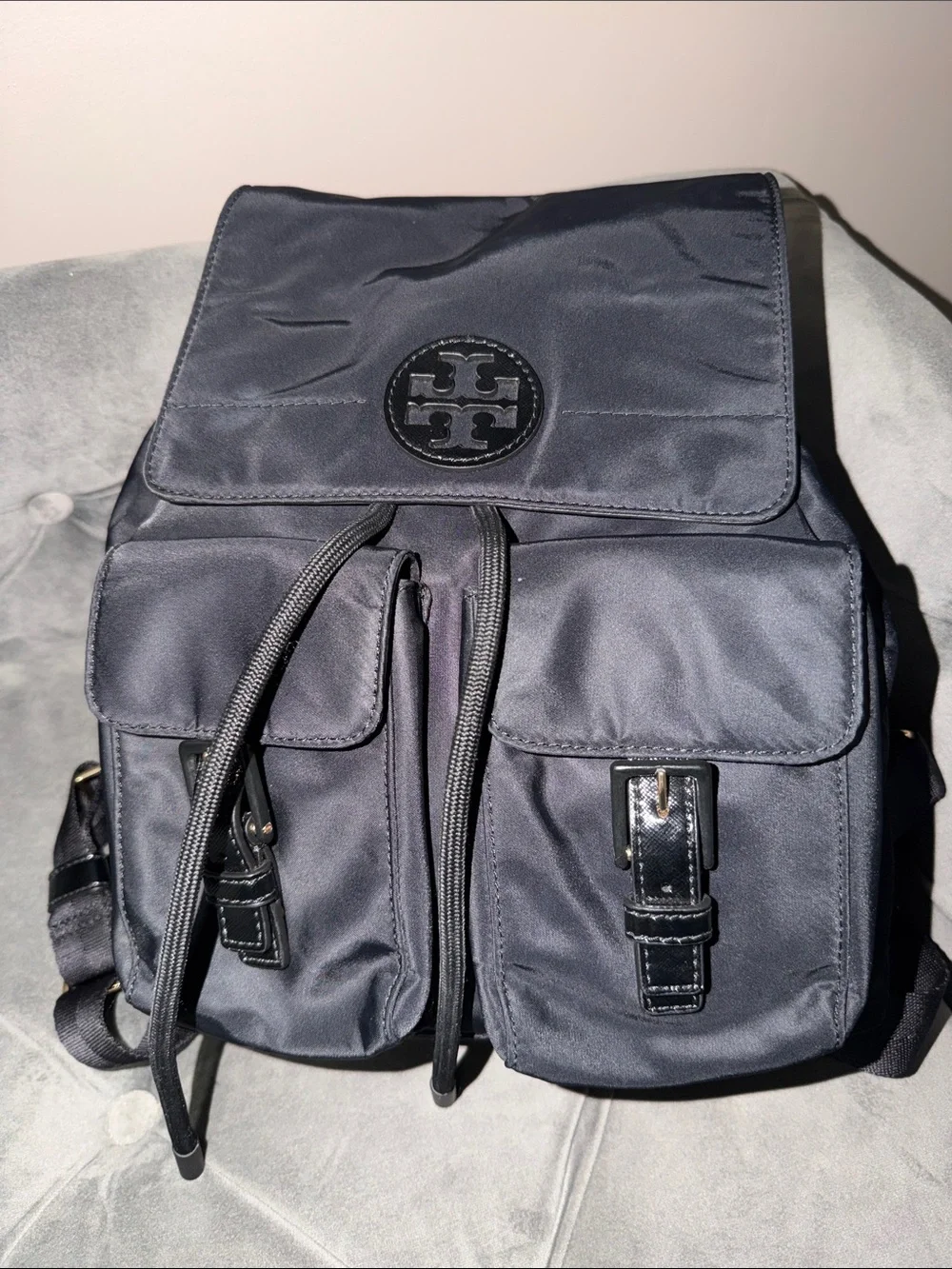 Tory Burch black Nylon Backpack